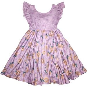Dot Dot Smile Girls 7 Purple Floral Spider Webs Halloween Empire Twirl Dress NWT